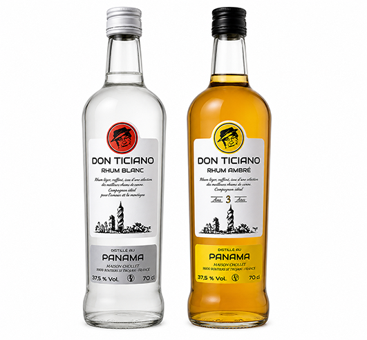 LIGHT AND BROWN WHITE RUM 3 YEARS DON TICIANO